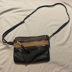 Jessica Simpson Black/Brown/Tan Crossbody Purse
